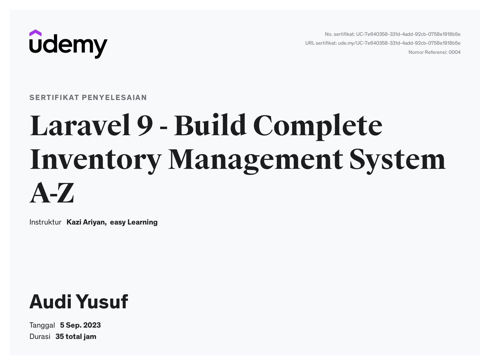 Web Development Certificate